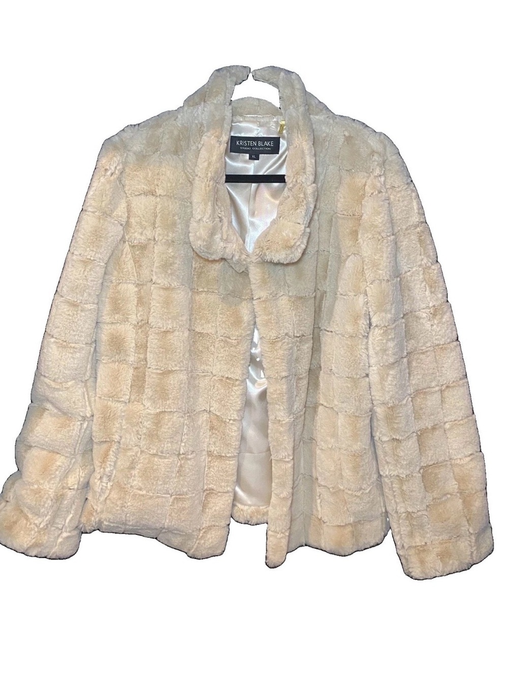 Nordstrom Cream Faux-Fur Snap Button Teddy Jacket